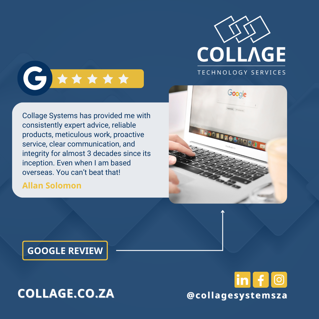 Google review for Collage